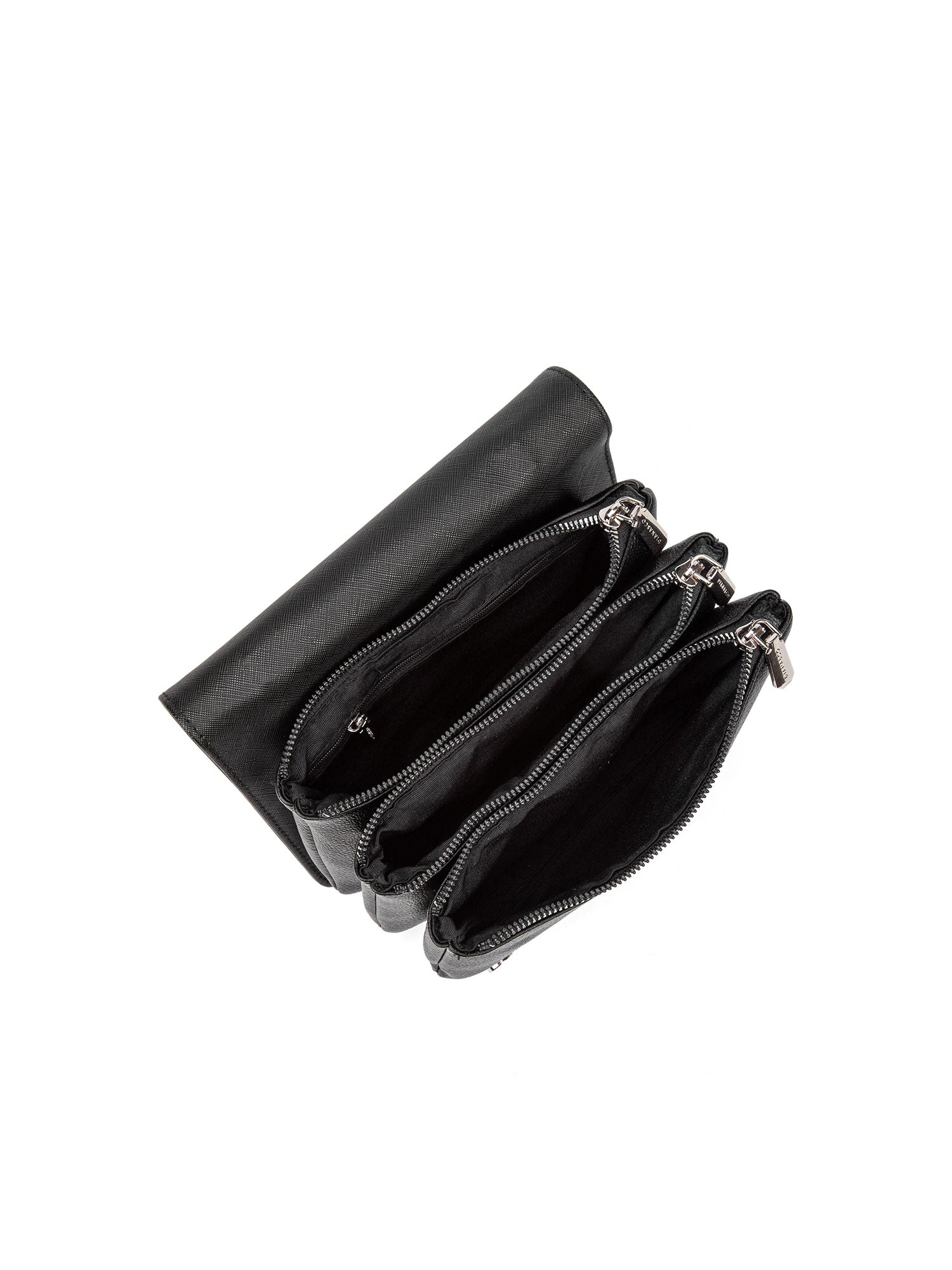 Borsa a mano da donna 100% pelle vegana PU 722-3PT-BLACK Diana&co