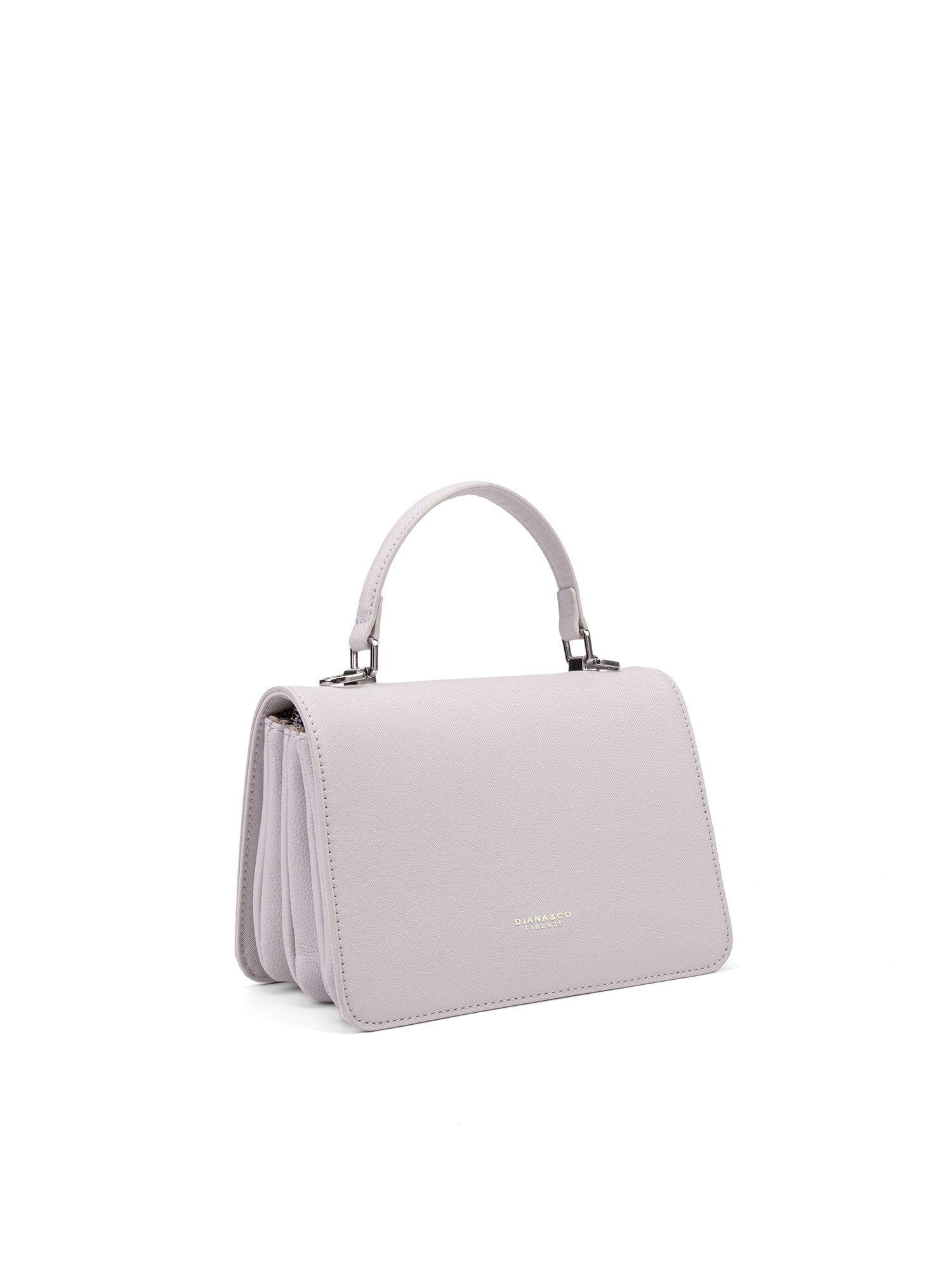 Borsa a mano da donna 100% pelle vegana PU 722-3PT-LILAC Diana&co