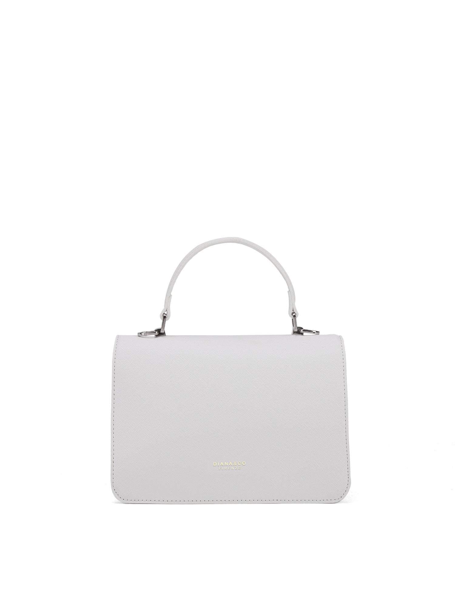 Borsa a mano da donna 100% pelle vegana PU 722-3PT-WHITE Diana&co