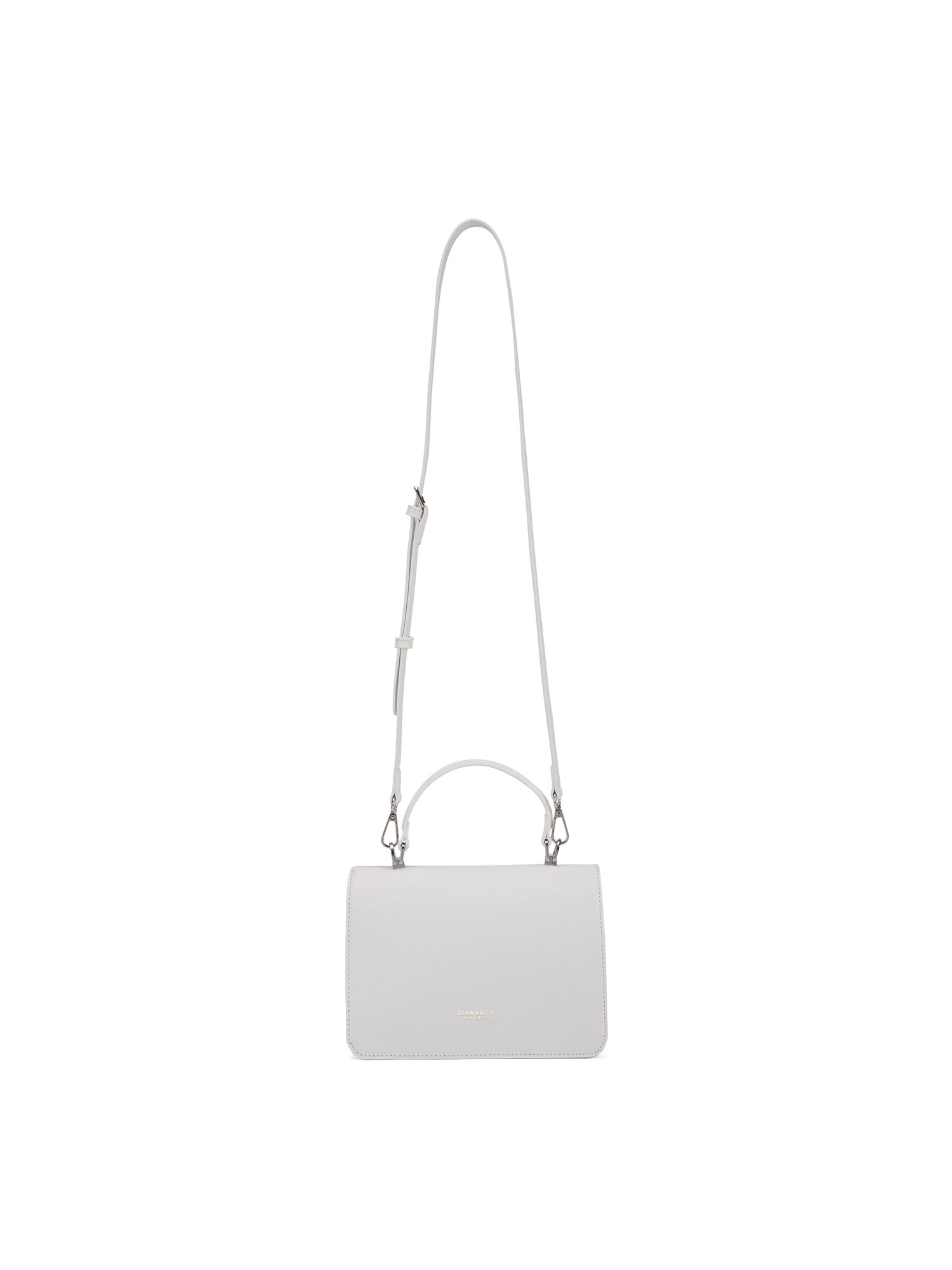Borsa a mano da donna 100% pelle vegana PU 722-3PT-WHITE Diana&co