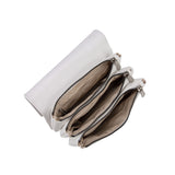 Borsa a mano da donna 100% pelle vegana PU 722-3PT-WHITE Diana&co