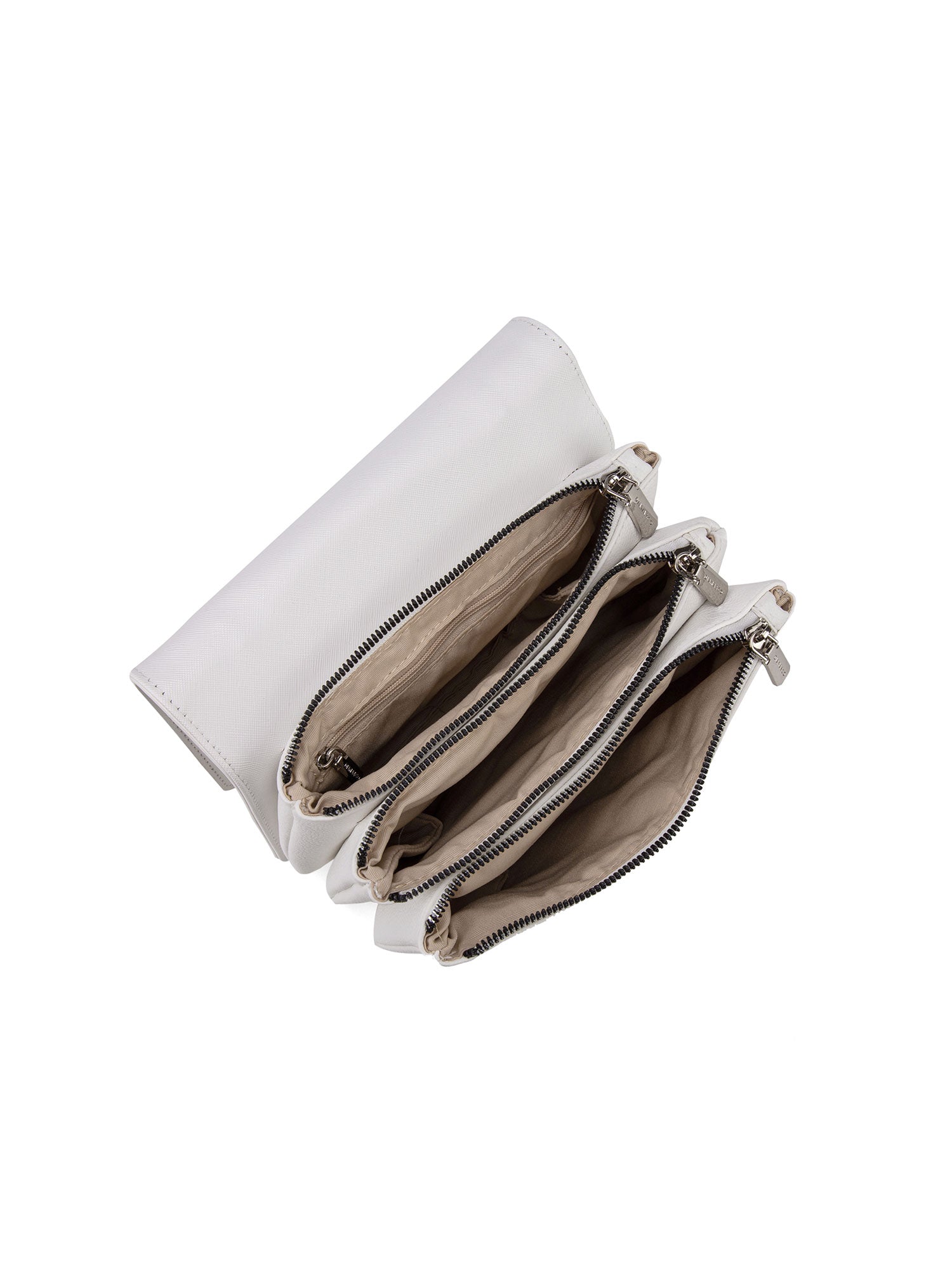 Borsa a mano da donna 100% pelle vegana PU 722-3PT-WHITE Diana&co