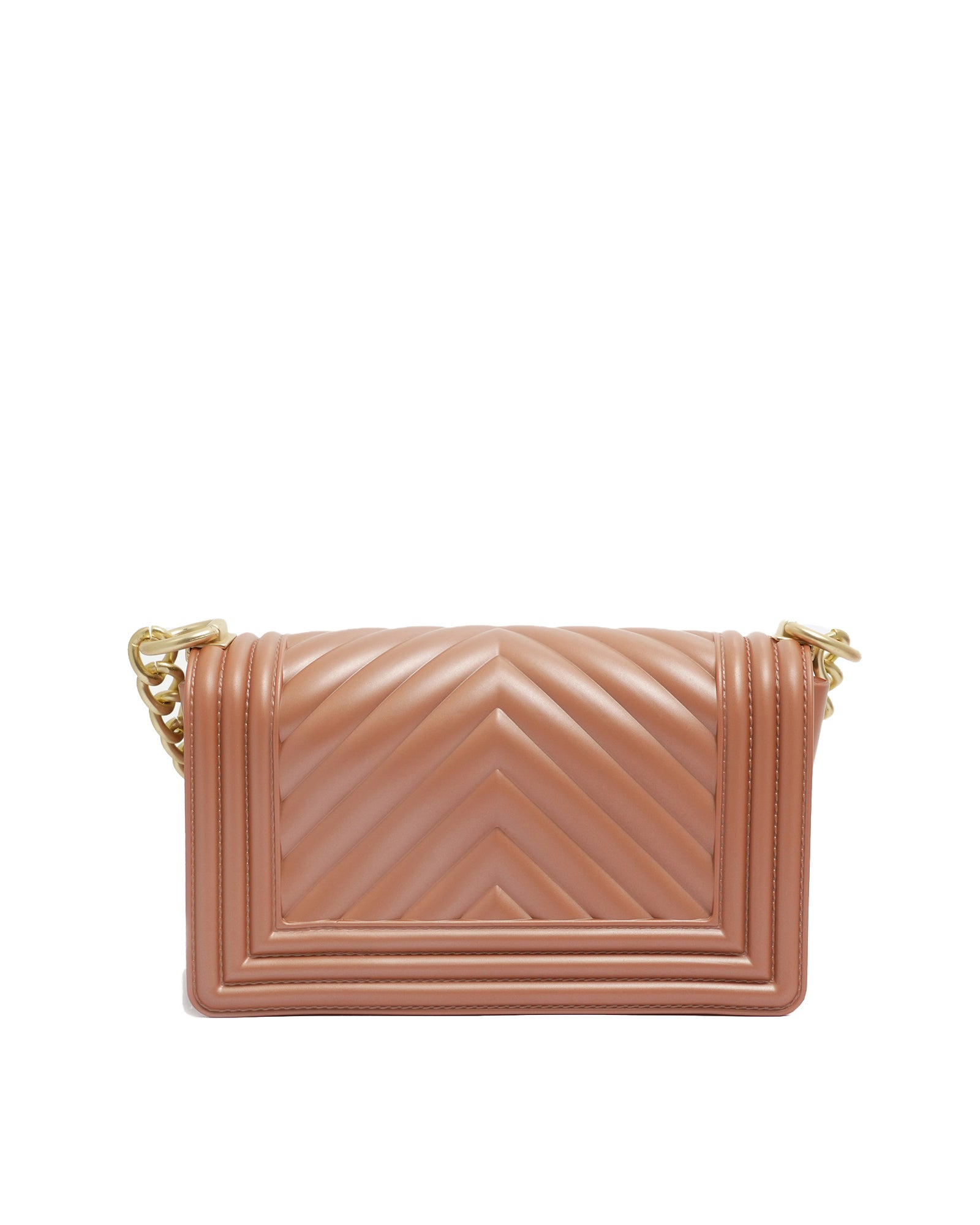 Borsa a mano da donna 100% Pvc FLAT S-RAME + OFF GOLD Marc Ellis