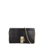 Borsa a tracolla da donna Vera pelle 00734-LU28 NERO Viola Castellani