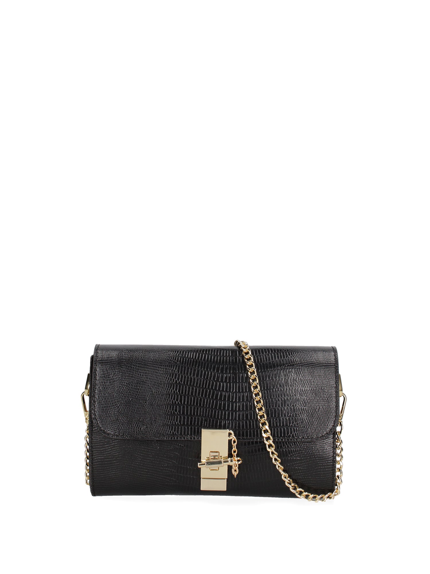 Borsa a tracolla da donna Vera pelle 00734-LU28 NERO Viola Castellani