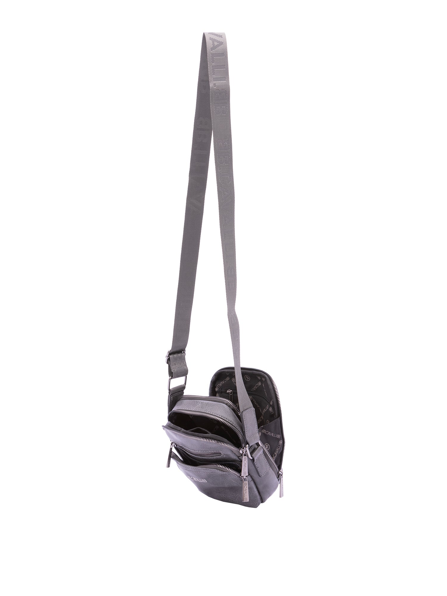 Borsa a tracolla da uomo Ecopelle BC1192-GRIGIO B Cavalli