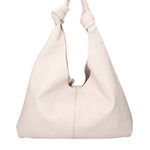 Borsa a spalla da donna 100% vera pelle 07156-D37 LATTE Viola Castellani