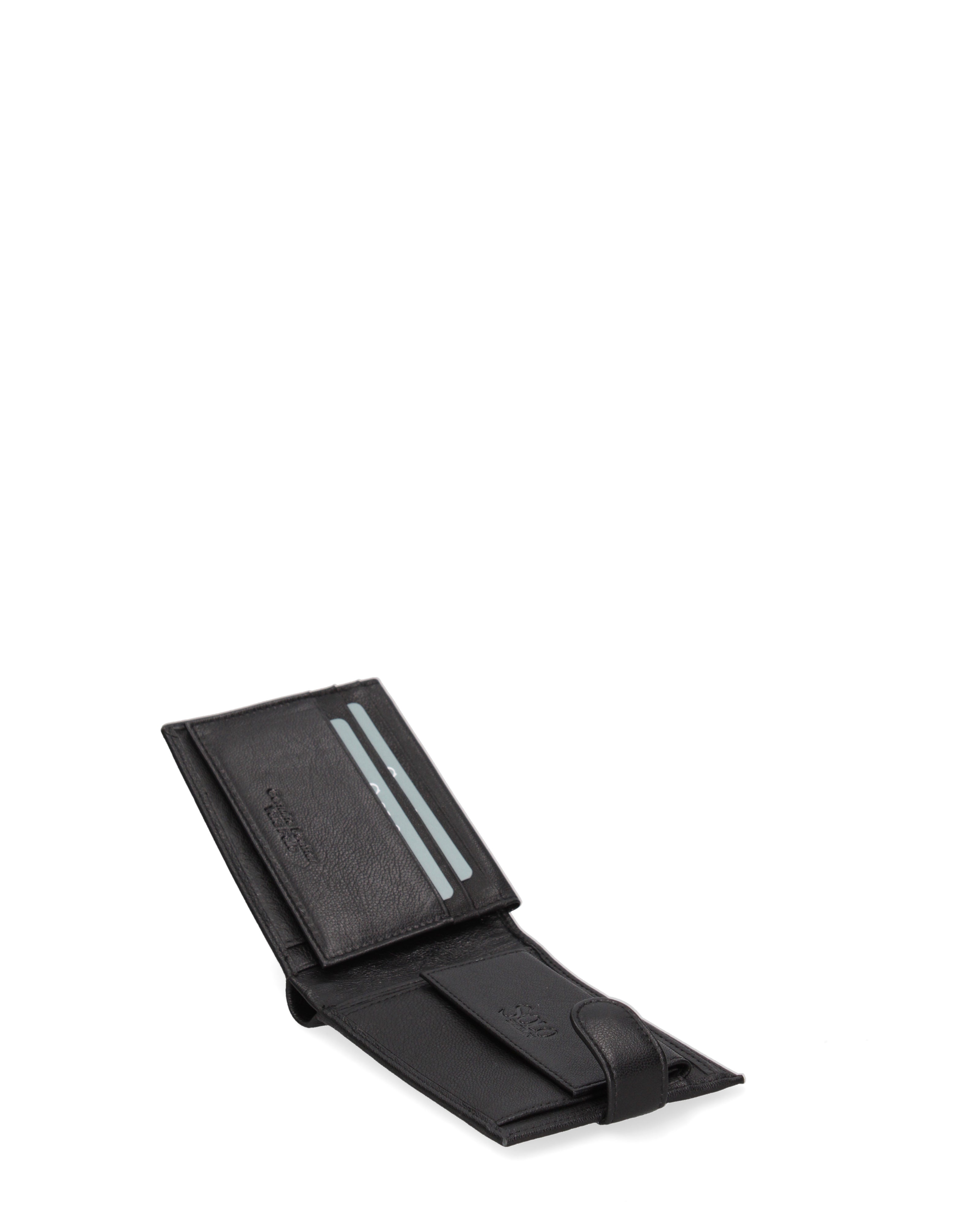 Portafoglio uomo in vera pelle Casual K35236P032-NERO Solo Soprani