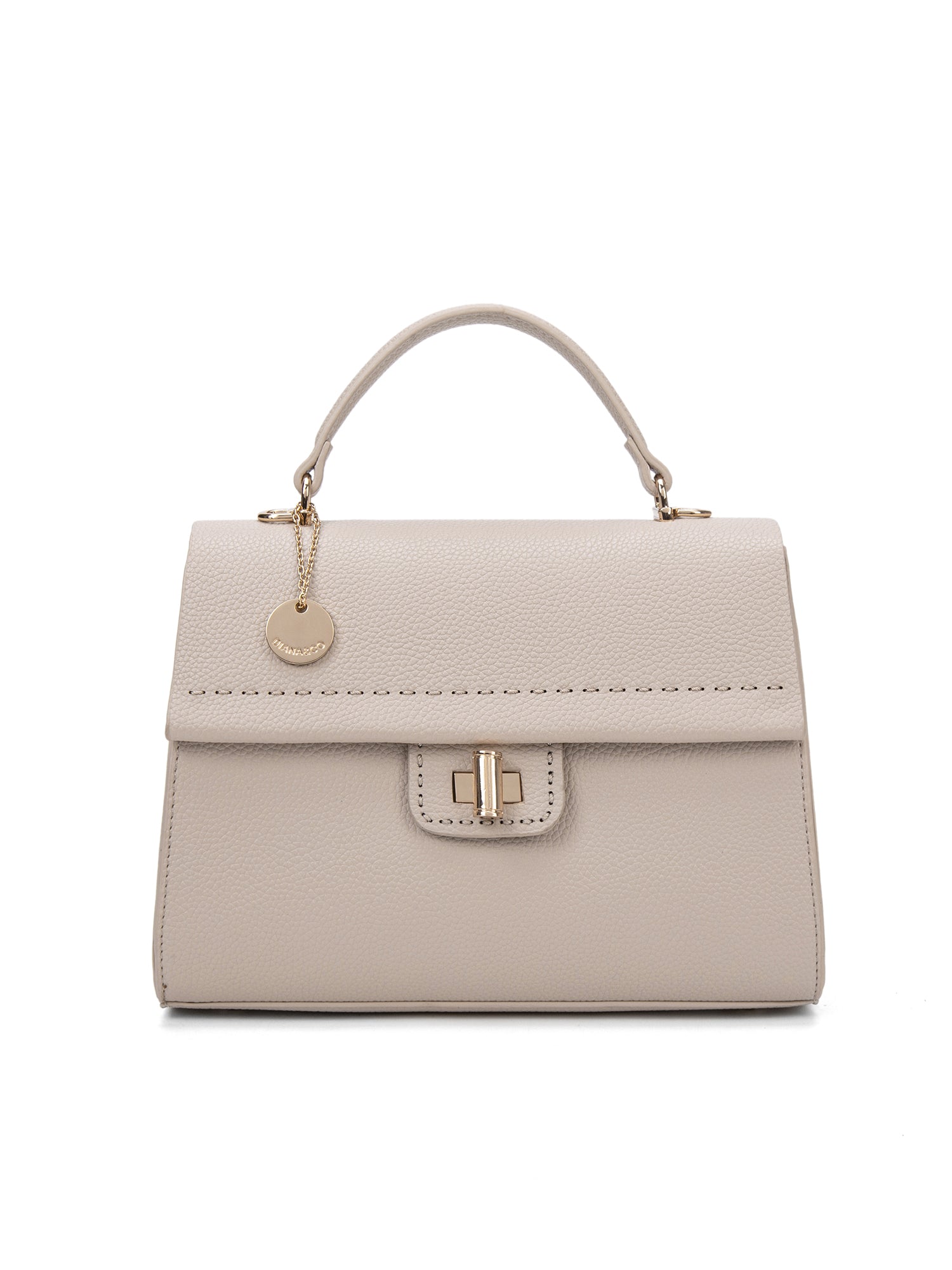 Borsa a mano da donna 100% ecopelle 728-1PT-ALMOND Diana&co