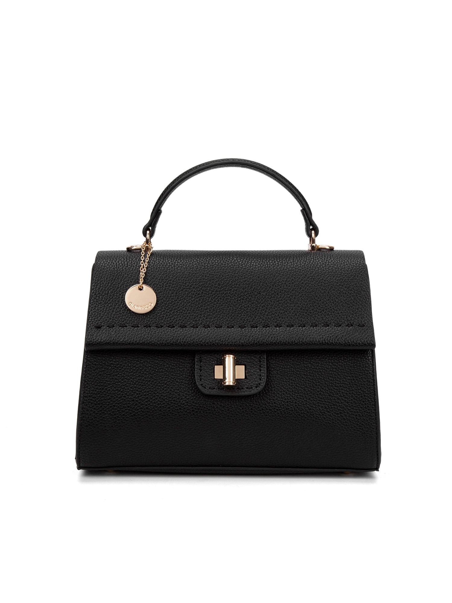 Borsa a mano da donna 100% ecopelle 728-1PT-BLACK Diana&co