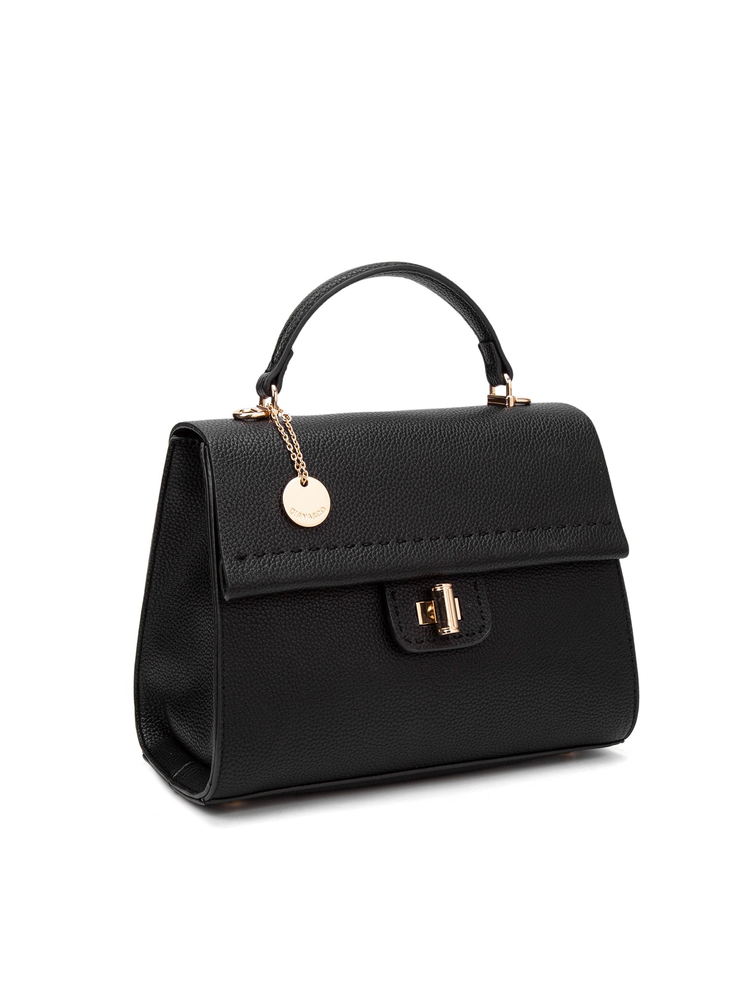 Borsa a mano da donna 100% ecopelle 728-1PT-BLACK Diana&co