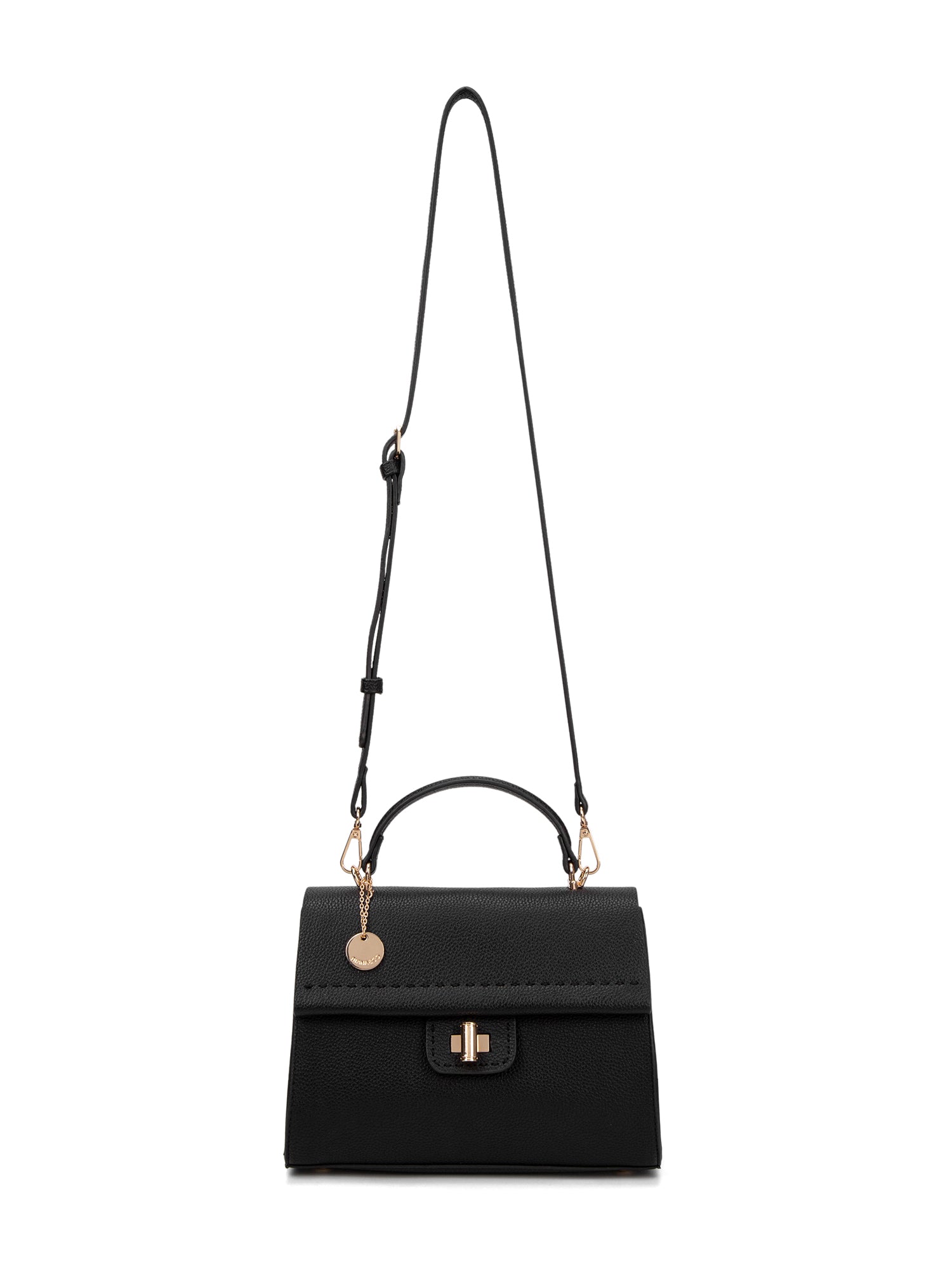 Borsa a mano da donna 100% ecopelle 728-1PT-BLACK Diana&co