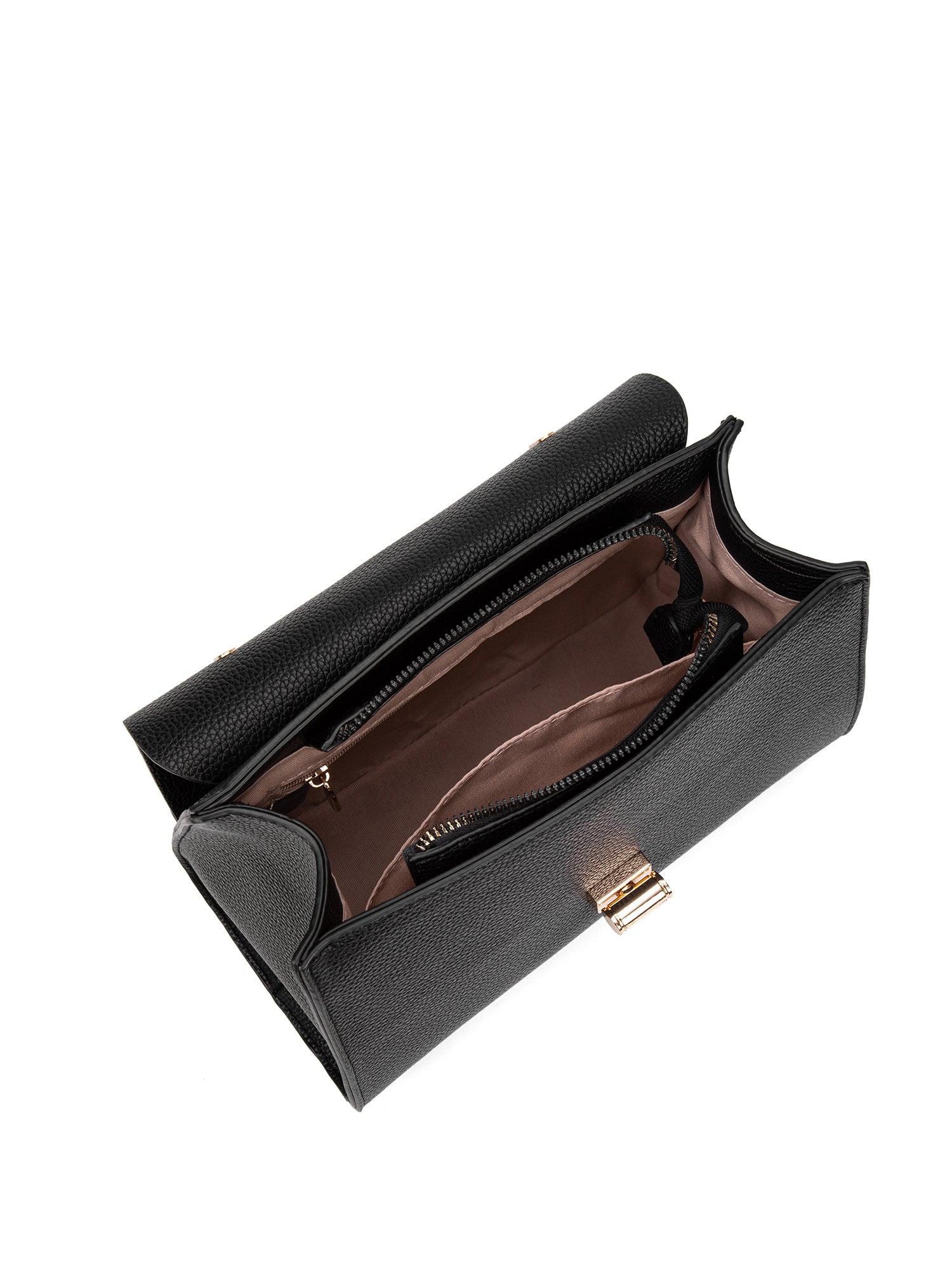 Borsa a mano da donna 100% ecopelle 728-1PT-BLACK Diana&co