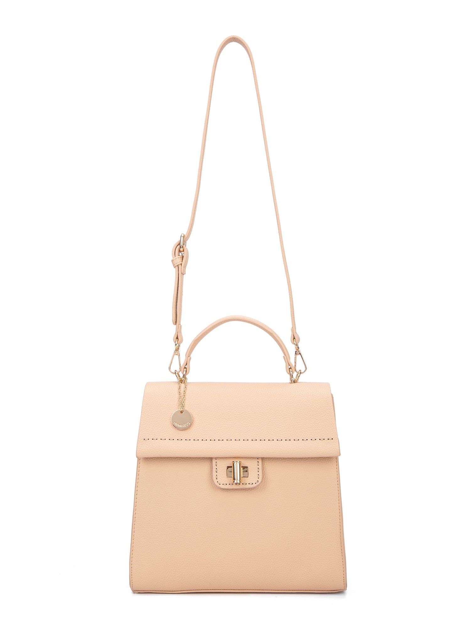 Zaino da donna in pelle vegana Casual 728-2PT-ALMOND Diana&co