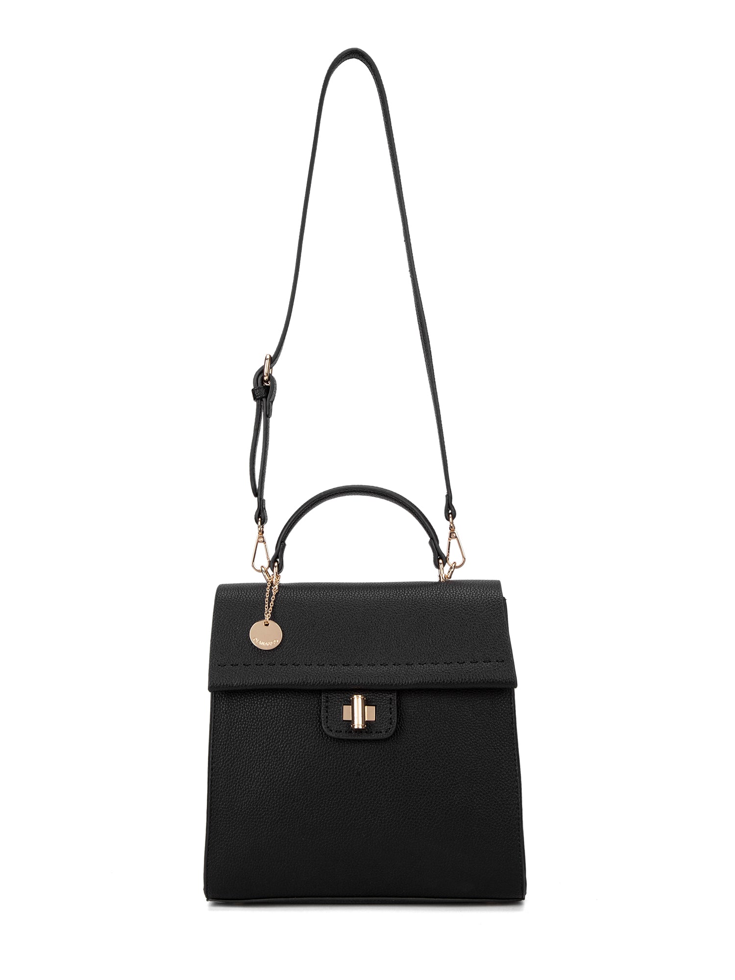 Zaino da donna in pelle vegana Casual 728-2PT-BLACK Diana&co