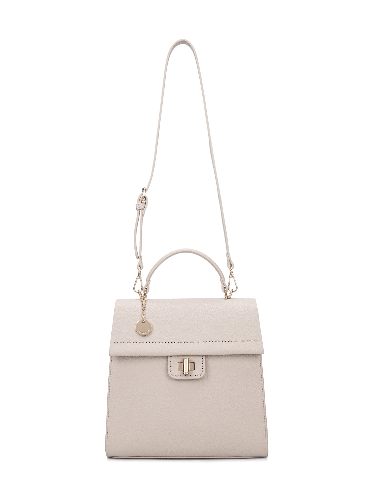 Zaino da donna in pelle vegana Casual 728-2PT-IVORY Diana&co