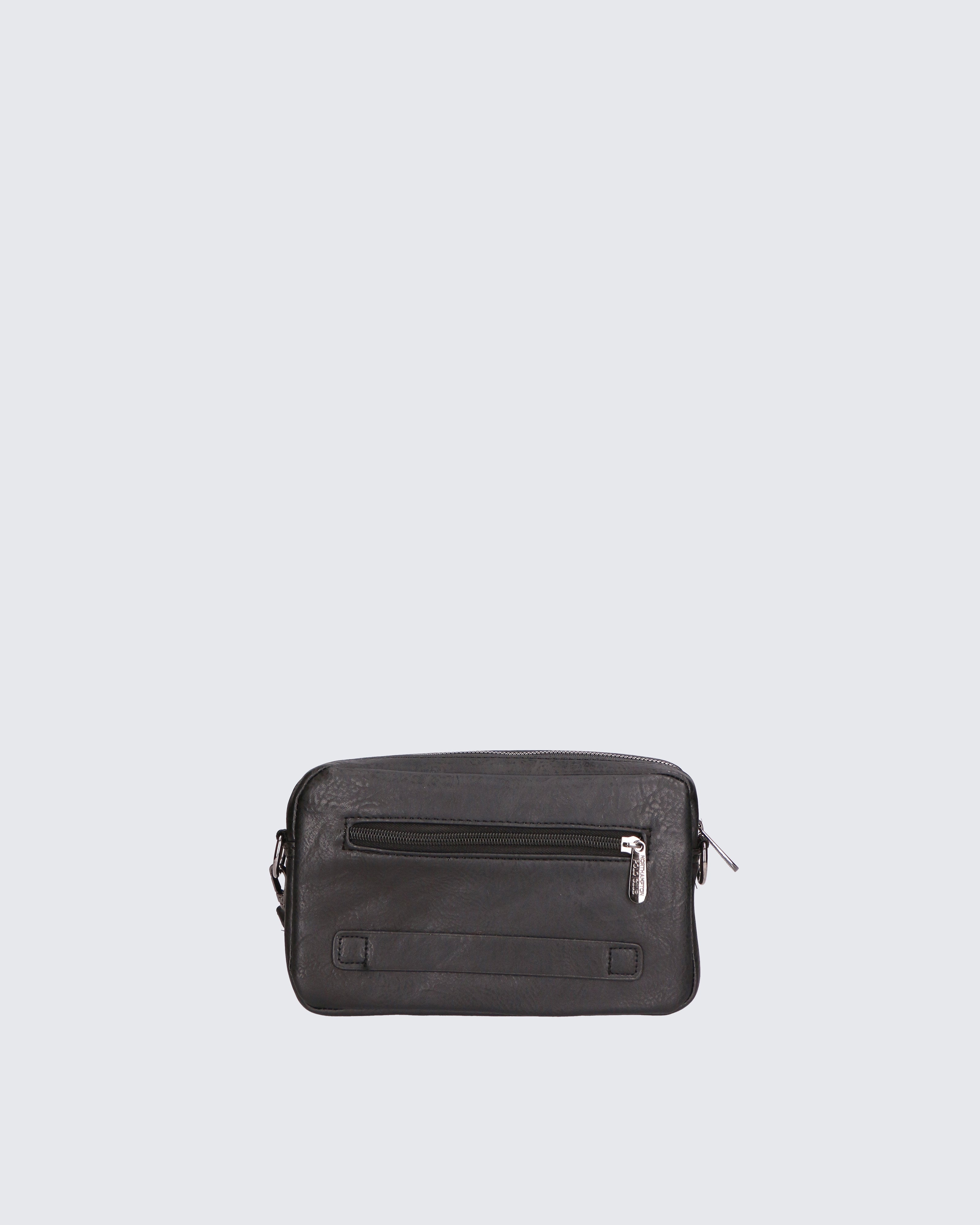 Pochette uomo in pelle PU Vegan PCL3048-BLACK Northampton Polo Club