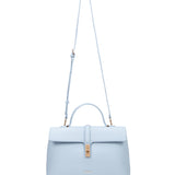 Borsa a mano da donna 100% pelle vegana PU 755-2PT-LIGHTBLUE Diana&co