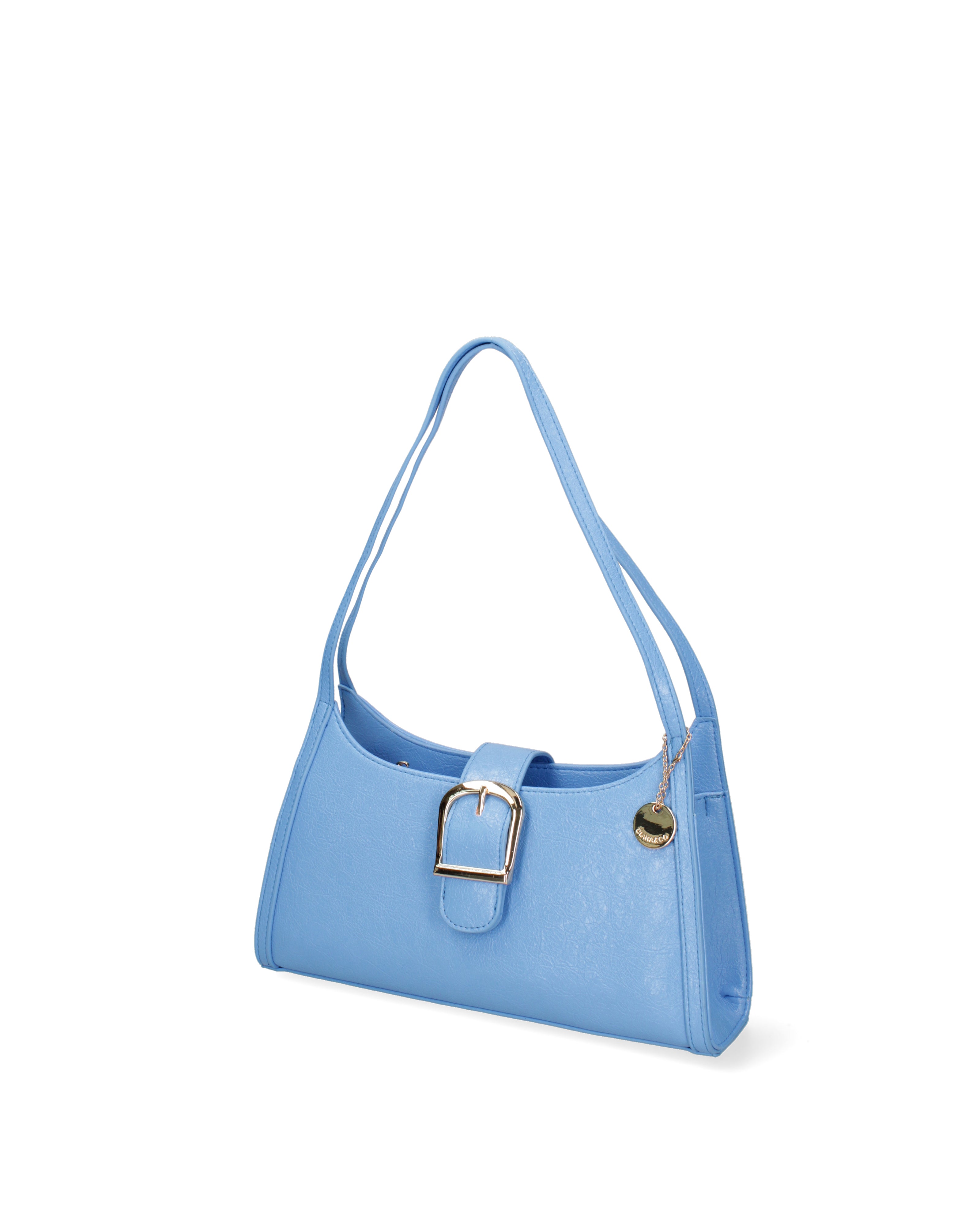 Borsa a spalla da donna Ecopelle DC3532-2-SKY BLUE Diana&co