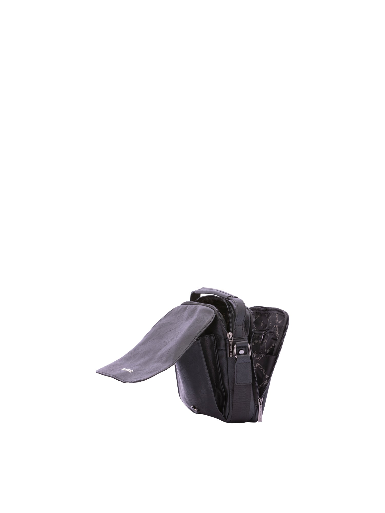 Borsa a tracolla uomo Ecopelle e poliestere BC1193-NERO B Cavalli
