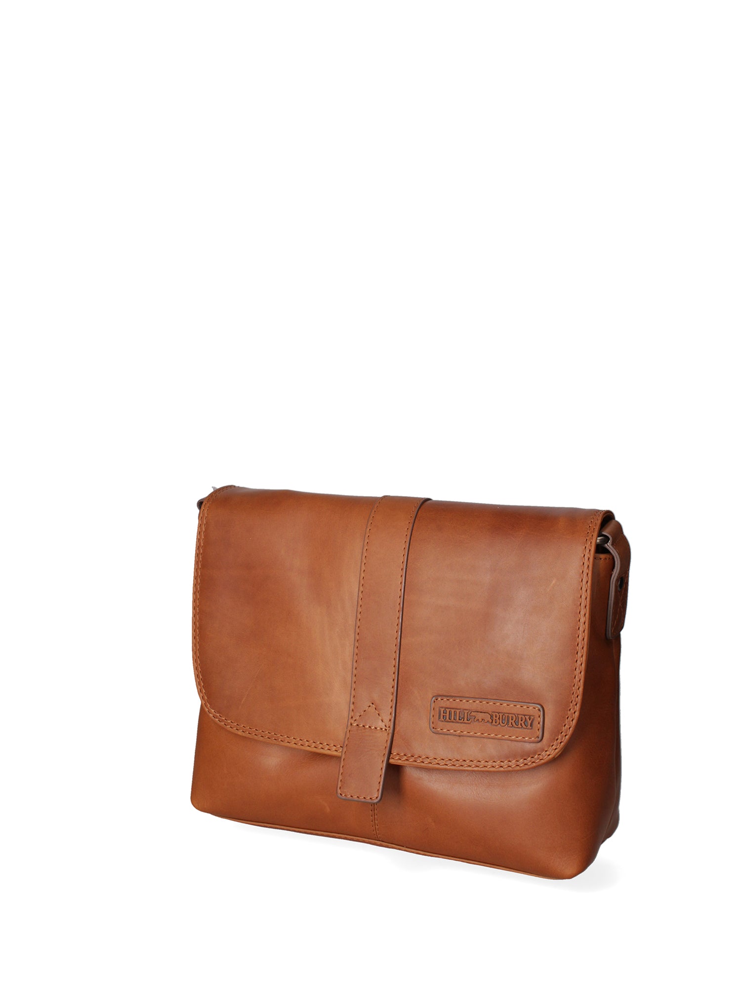 Borsa a tracolla da uomo Vera pelle HILB-3094-CUOIO Hill Burry