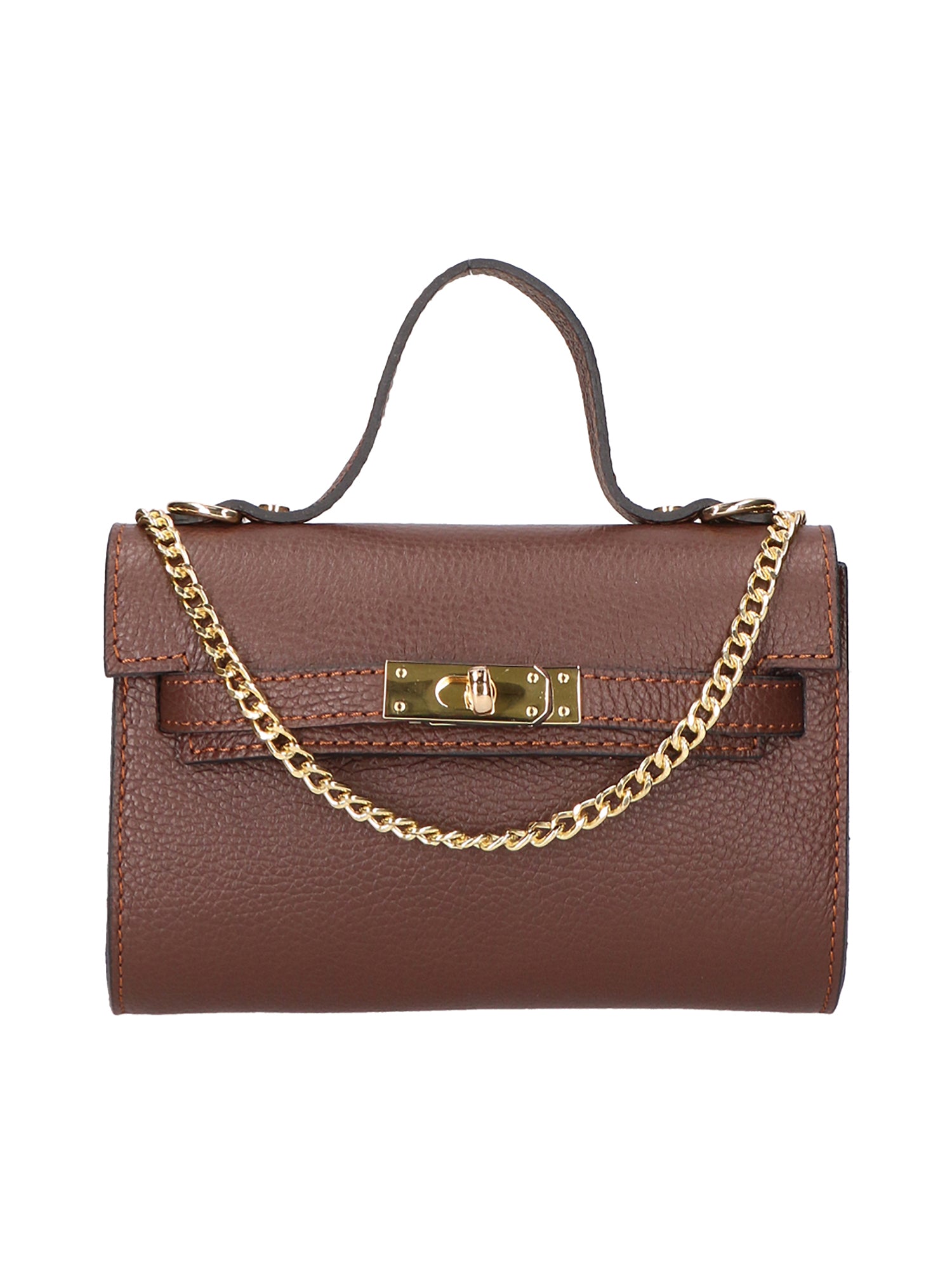 Uma Borsa a mano da donna Vera pelle 06525-D223 cioccolato Gave Lux