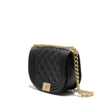Borsa a mano da donna 100% PVC FLAT ZOE-BLACK + OFF GOLD Marc Ellis