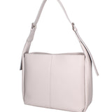 Borsa a spalla da donna Misto pelle e tessuto 07157-D86 GRIGIO PERLA Roberta Rossi