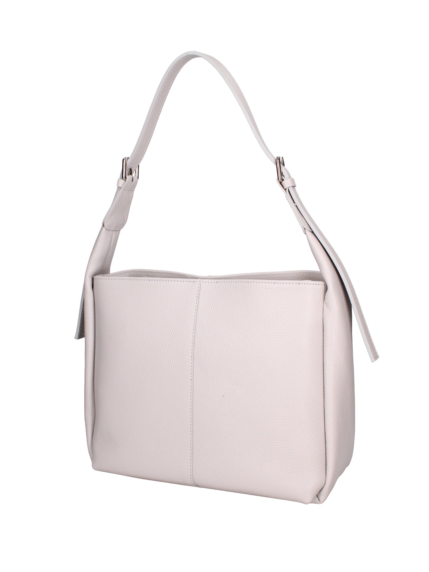 Borsa a spalla da donna Misto pelle e tessuto 07157-D86 GRIGIO PERLA Roberta Rossi
