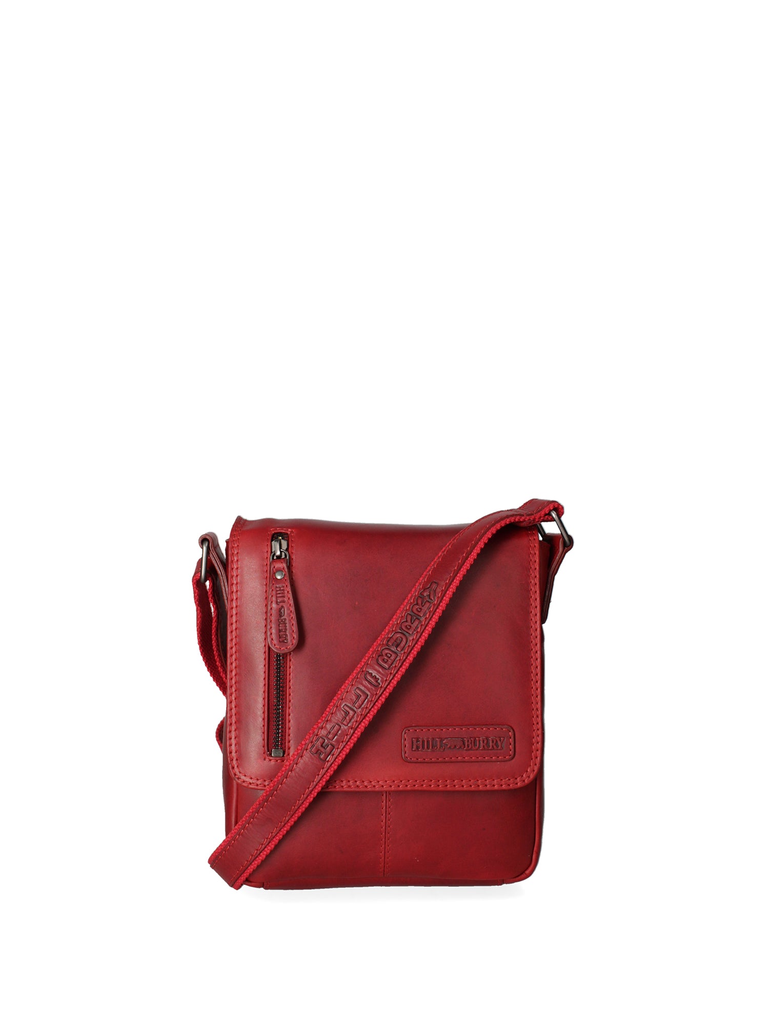 Borsa a tracolla da uomo Vera pelle HIL-3069S-ROSSO Hill Burry