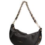 Borsa a spalla da donna Vera pelle dollaro metallizzata JR-W-1047-BLACK-GOLD John Richmond