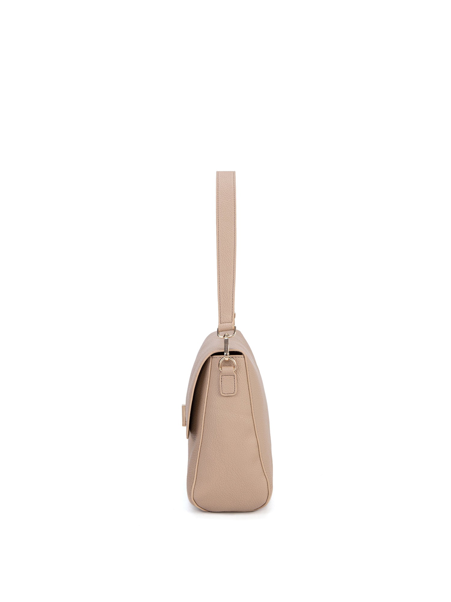 Borsa a spalla da donna 100% pelle vegana PU 740-1PT-LIGHT CREAM Diana&co