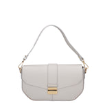 Borsa a spalla da donna Vera pelle 07229-L119 GRIGIO CHIARO Roberta Rossi