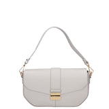 Borsa a spalla da donna Vera pelle 07229-L119 GRIGIO CHIARO Roberta Rossi