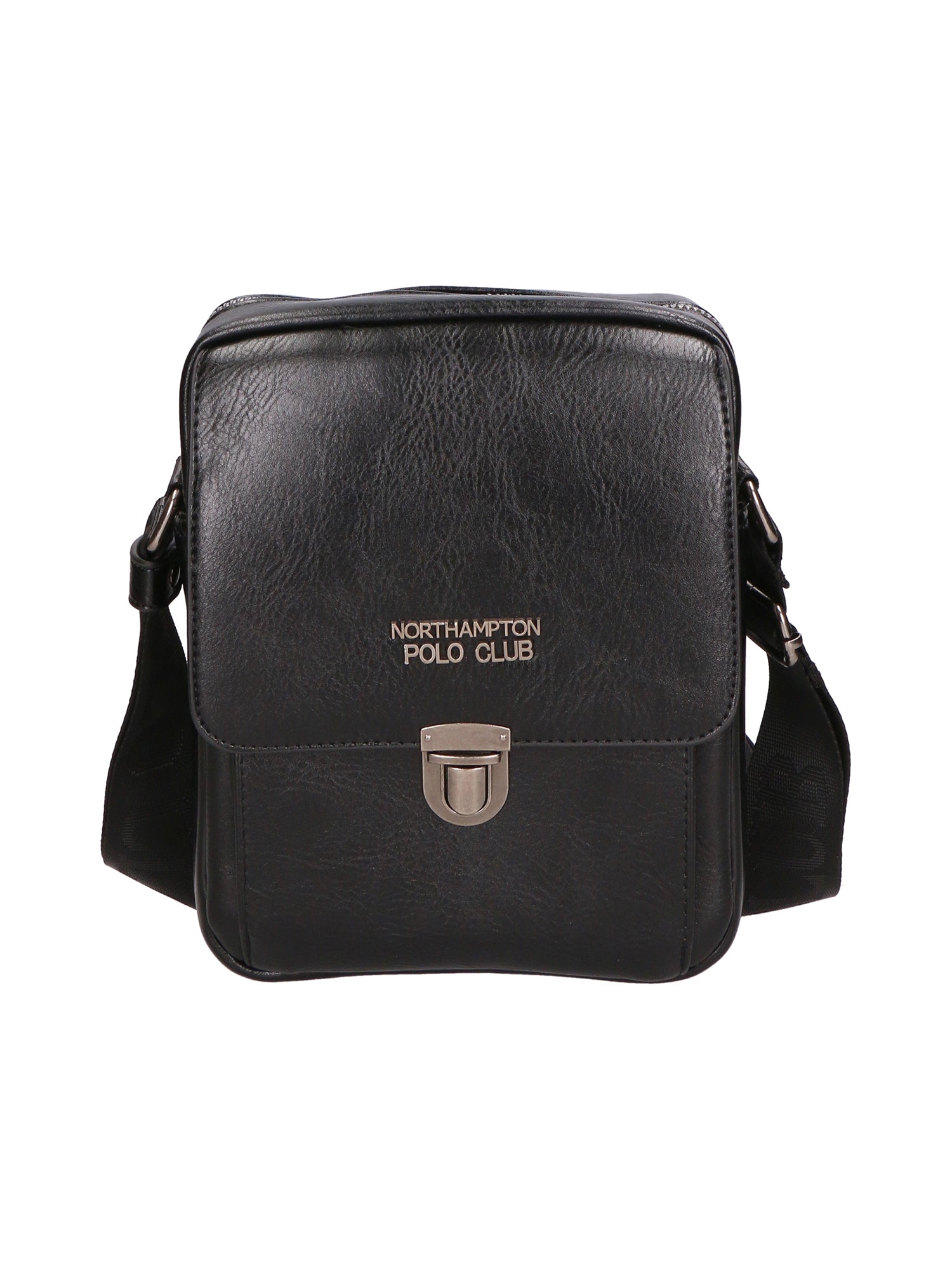 Borsa a tracolla uomo in pelle PU Casual PCL3078-BLACK Northampton Polo Club