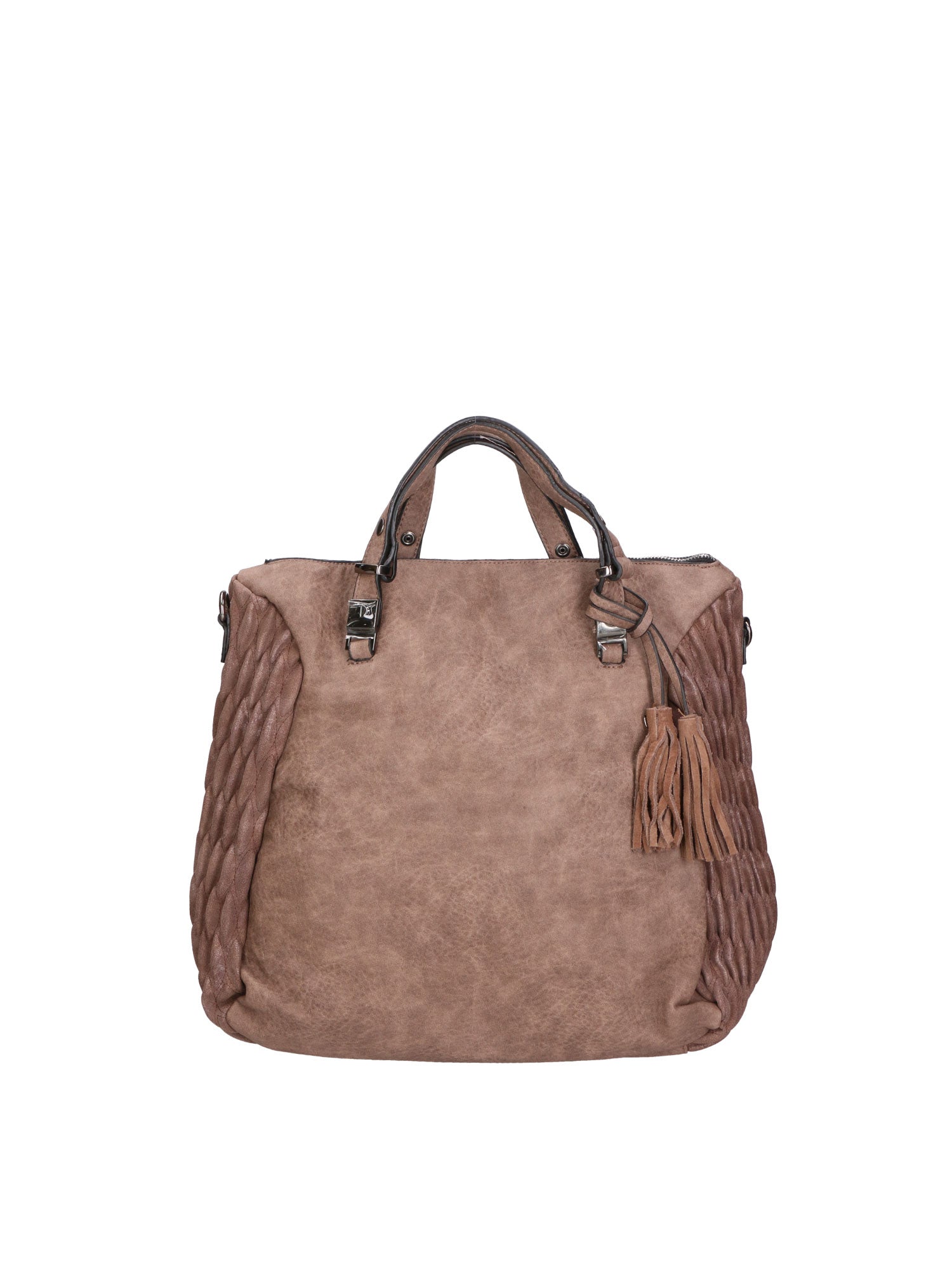 Zaffira Borsa a spalla da donna Misto nylon e pelle LK0264-FANGO Gave Lux