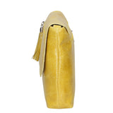 Carol Borsa a tracolla da donna Vera pelle 10035-GIALLO Gave Lux