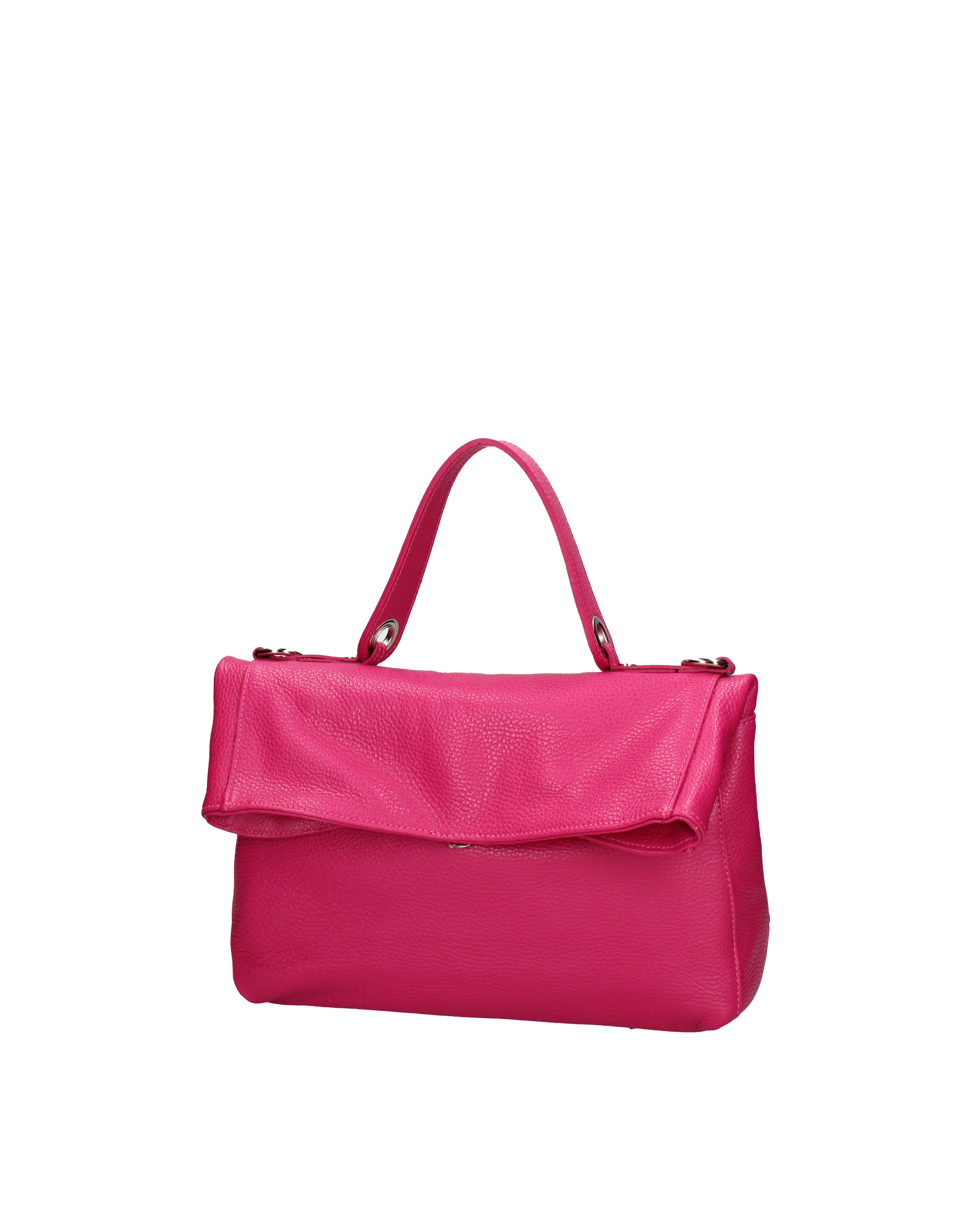 Borsa a spalla da donna Vera pelle 07159-D02 FUXIA Viola Castellani