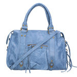 Elara Borsa a spalla da donna Vera pelle 06090-BLU JEANS Gave Lux