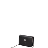 Borsa a tracolla da donna 100% vera pelle JR-W-1185-DO-BLACK + SILVER John Richmond