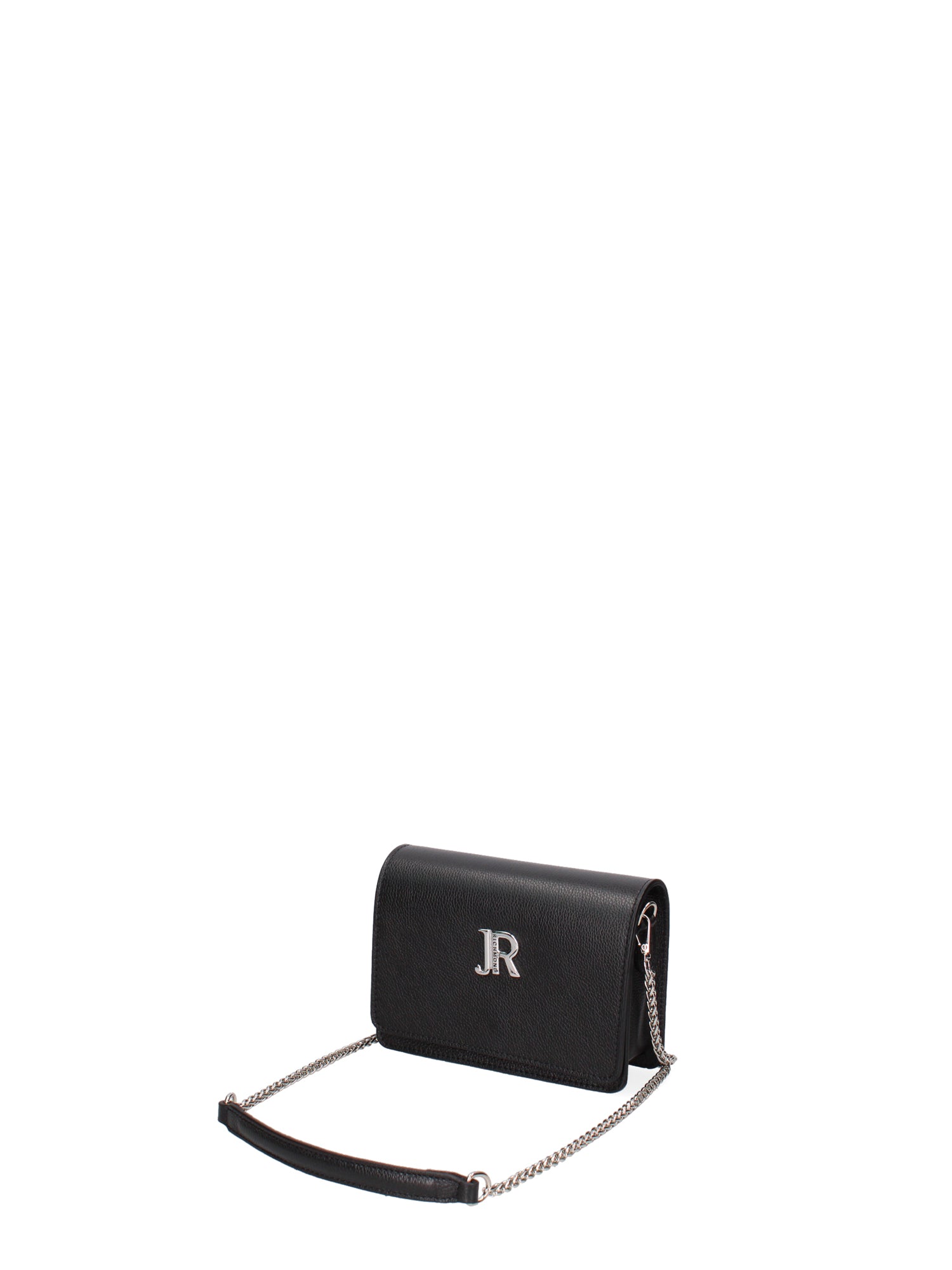 Borsa a tracolla da donna 100% vera pelle JR-W-1185-DO-BLACK + SILVER John Richmond