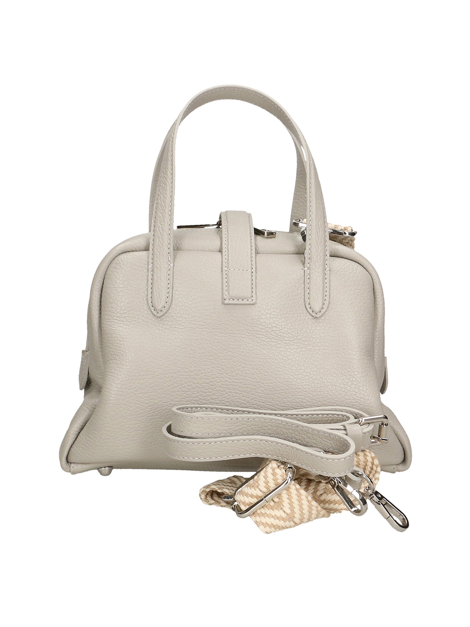 Orietta Borsa a mano da donna Vera pelle 01669-D86 GRIGIO PERLA PEARL GREY Gave Lux