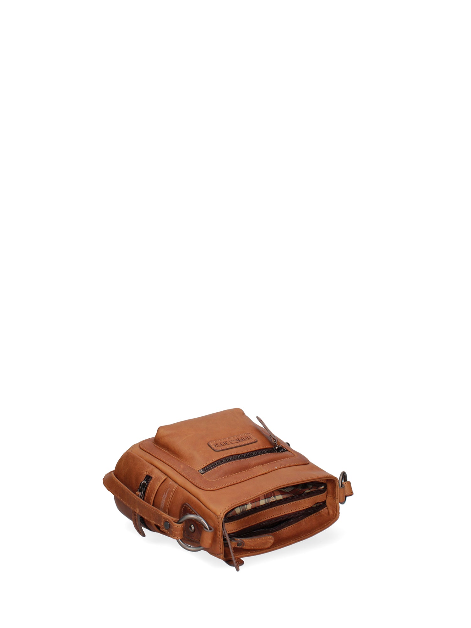 Borsa a tracolla da uomo Vera pelle HILB-3345-CUOIO Hill Burry