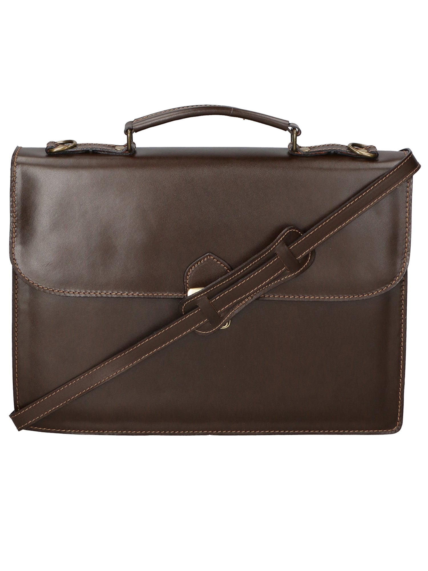 Dafne Borsa da lavoro unisex Vera pelle 7004-T.MORO Gave Lux