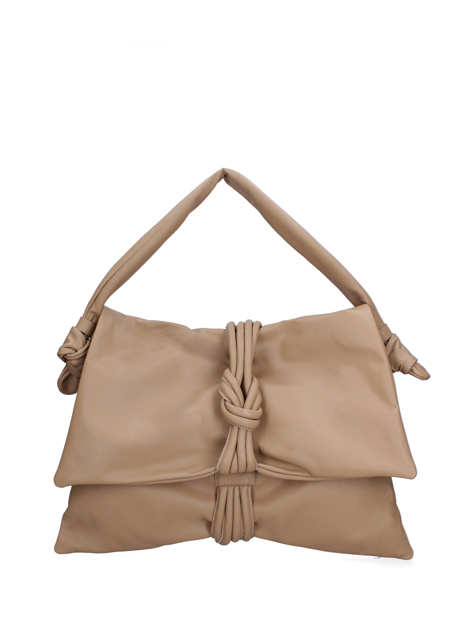 Borsa a spalla da donna Vera pelle 07171-S05 TAUPE CHIARO Viola Castellani