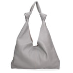 Borsa a spalla da donna 100% vera pelle 07156-D16 GRIGIO Viola Castellani