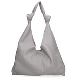 Borsa a spalla da donna 100% vera pelle 07156-D16 GRIGIO Viola Castellani