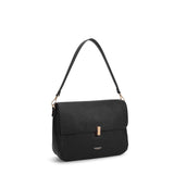 Borsa a spalla da donna 100% pelle vegana PU 740-1PT-BLACK Diana&co
