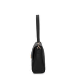 Borsa a spalla da donna 100% pelle vegana PU 740-1PT-BLACK Diana&co