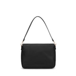 Borsa a spalla da donna 100% pelle vegana PU 740-1PT-BLACK Diana&co